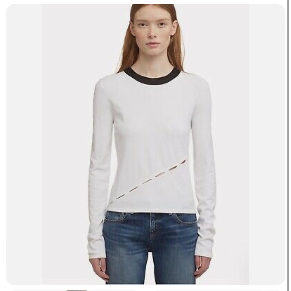 NWT Rag and Bone White Long Sleeve Top Sold Out Online XS